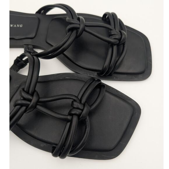 Azalea Wang Stetson Tubular Straps Knot Flat Sandals Womens Black Size US11 EU41 - Picture 12 of 12